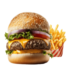 Grilled Steak Burger & Fries