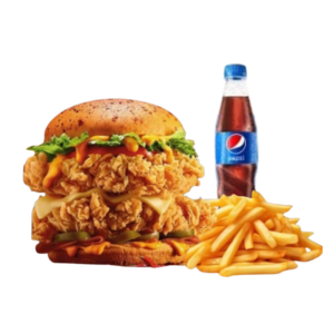 Wehshi Burger Double Zinger Combo